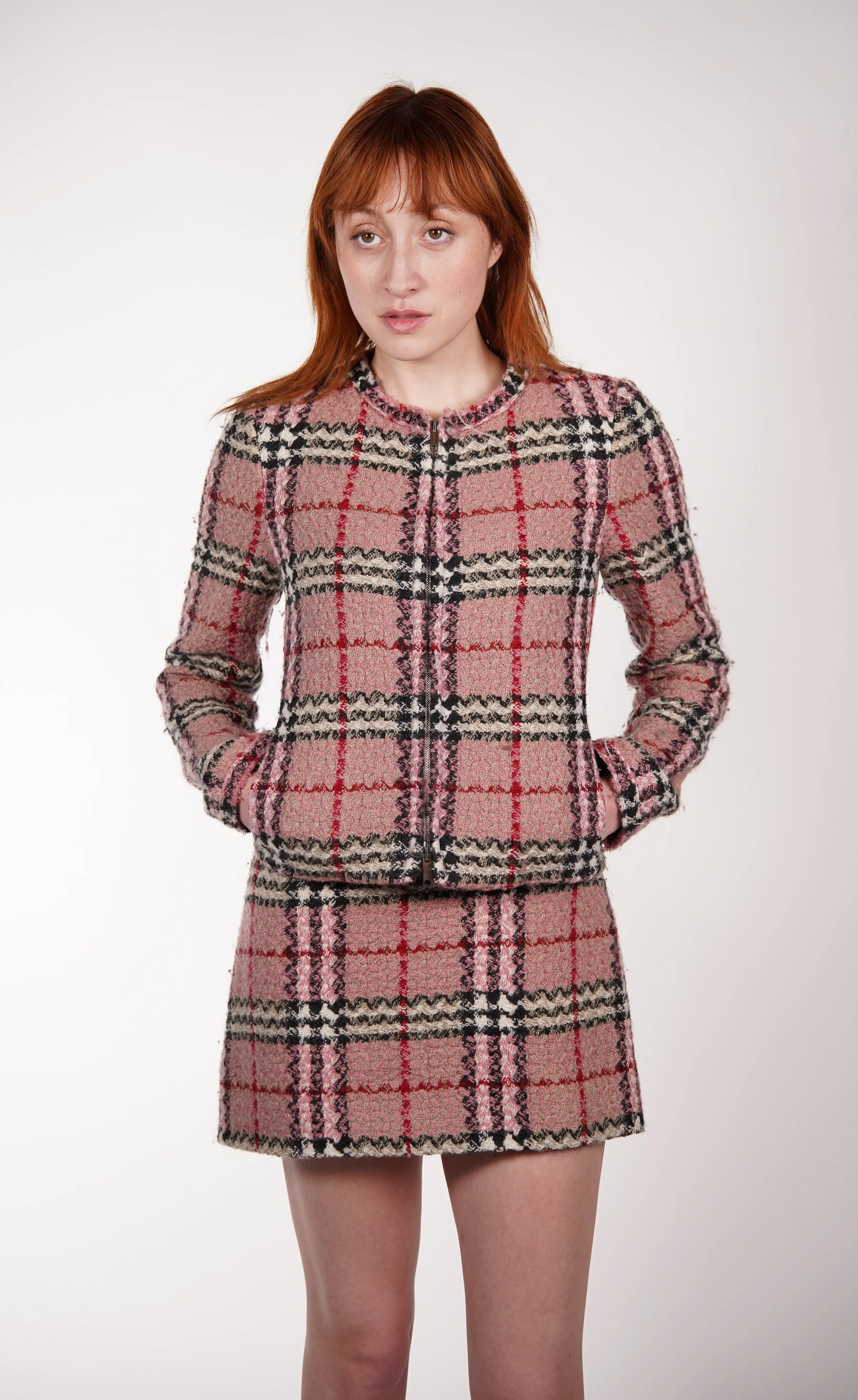 Burberry Blue Check Wool Two-Piece Set — Check It Vintage